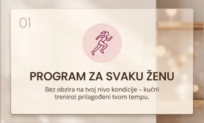 She Fit Home program kućnih treninga prilagođen svim nivoima kondicije za žene.