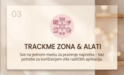 She Fit Home TrackMe zona i alati za praćenje napretka, navika i treninga za žene.