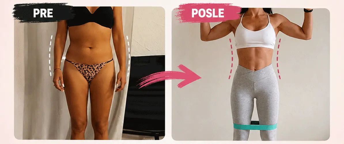 Transformacija pre i posle ženskog treninga kod kuće - She Fit Home